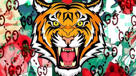 gucci tiger print wallpaper